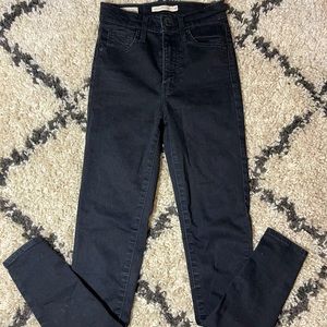 COPY - Mile-High Super Skinny Black Levi Jeans